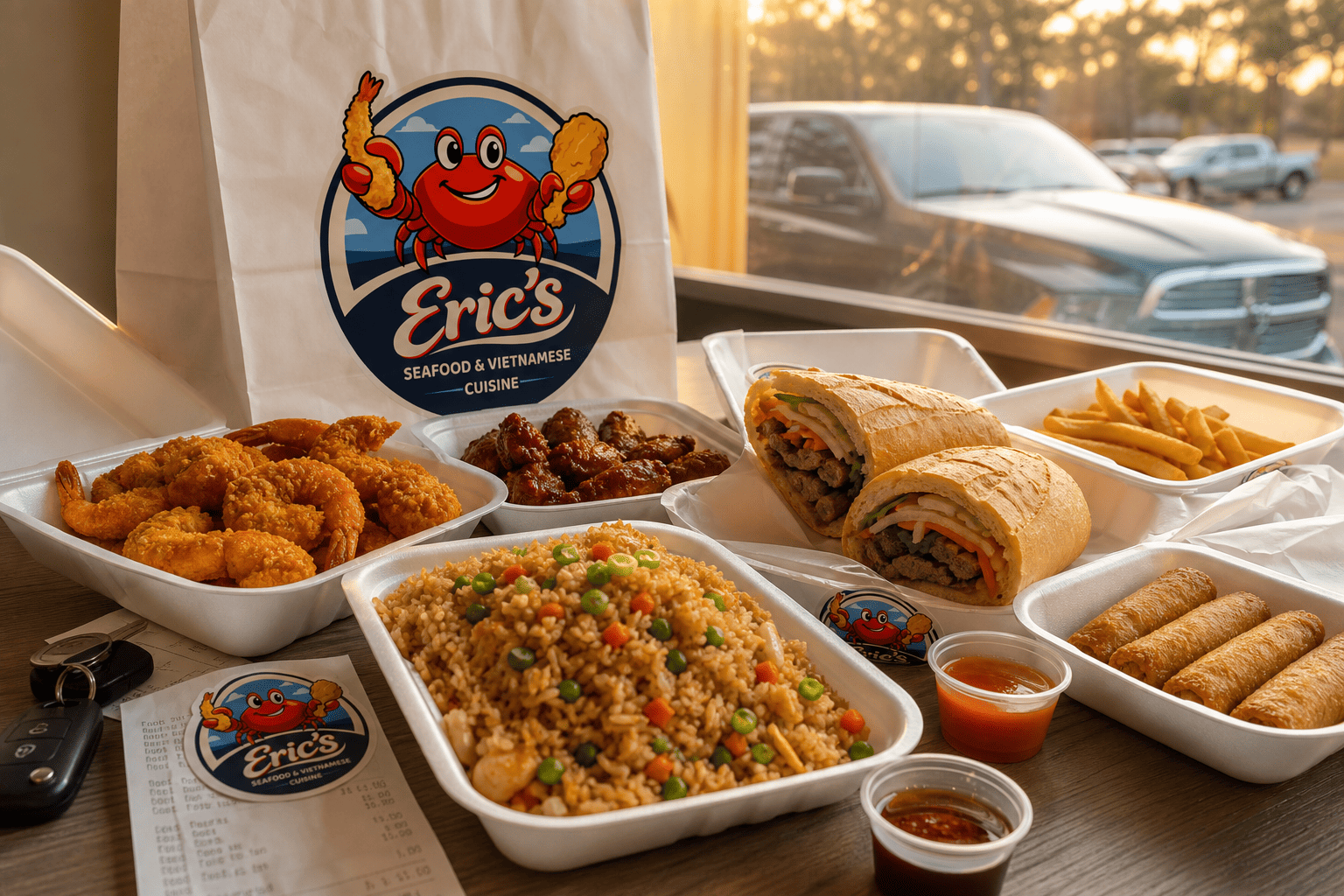 After-Work Dinner in Jacksonville, NC: Easy Food Truck Meals to Take Home 2 Eric’s Seafood food and takeout for After-Work Dinner in Jacksonville, NC: Easy Food Truck Meals to Take Home