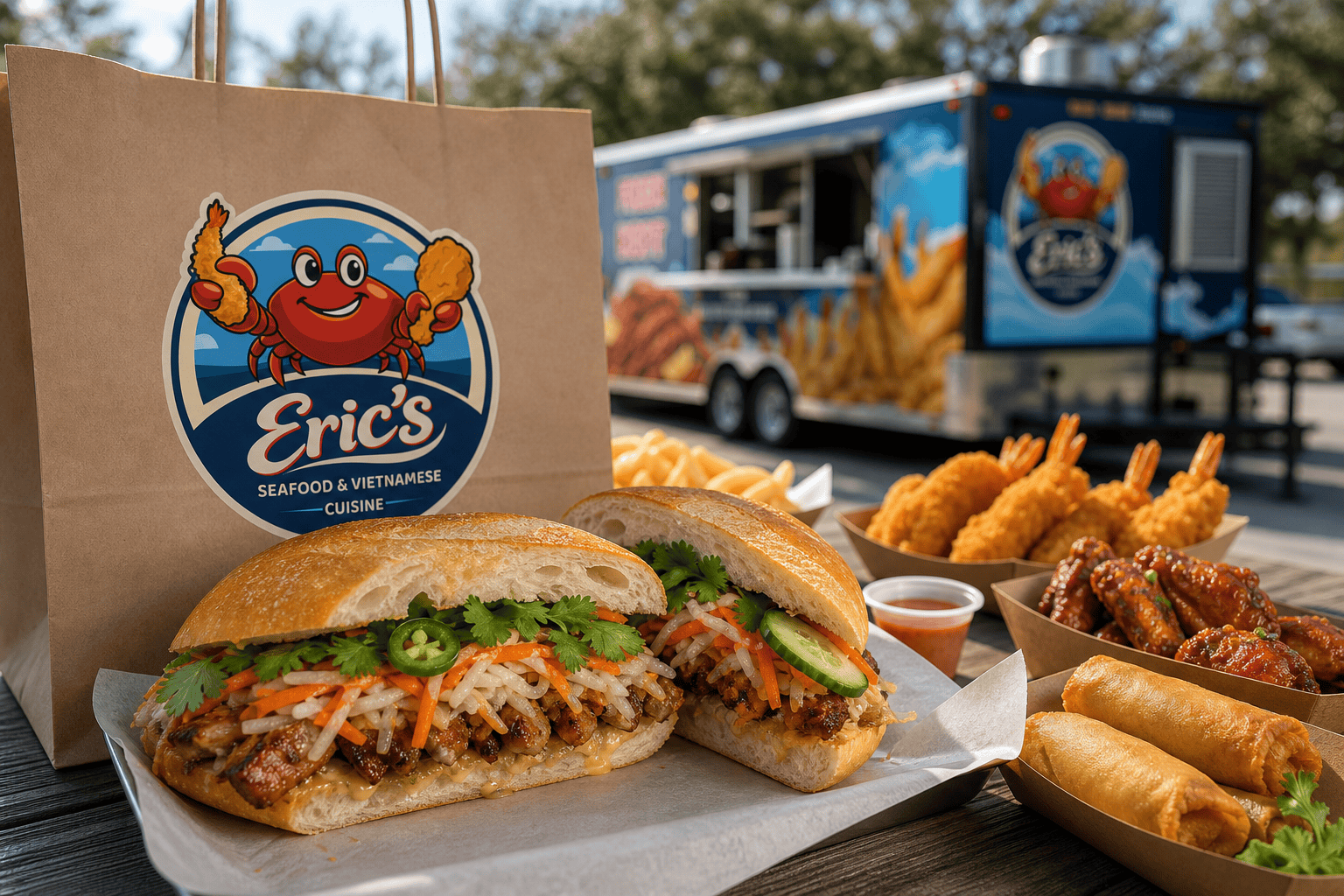 Seafood wings and Vietnamese food from Eric’s Seafood Jacksonville NC