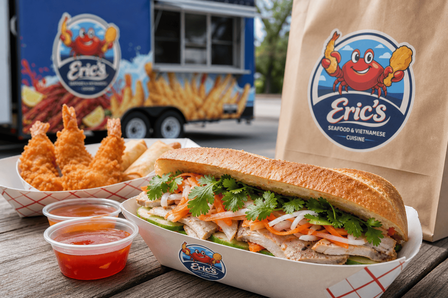 Eric’s Seafood food truck meal after grand opening weekend