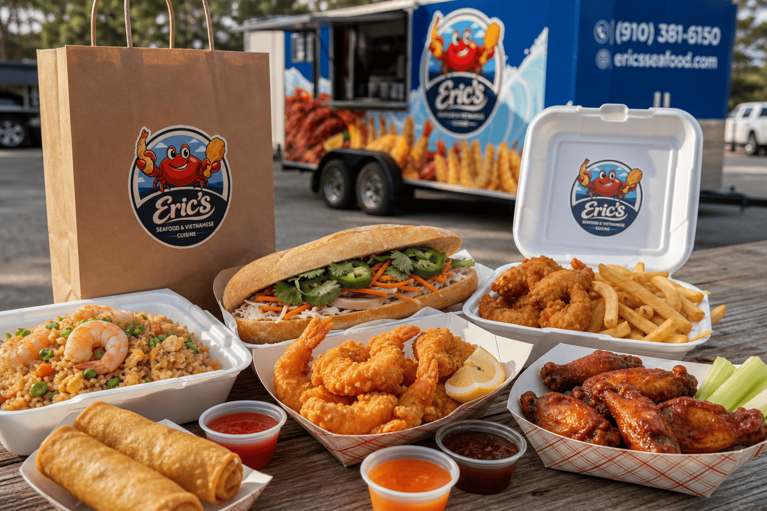 Eric’s Seafood food truck image for Best Things to Order from a Food Truck in Jacksonville, NC