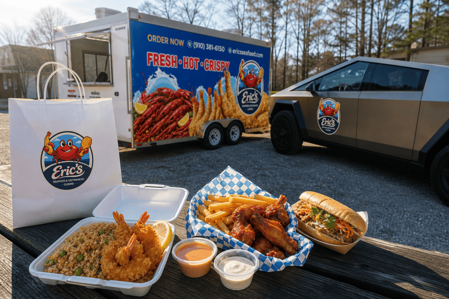 Eric’s Seafood food and takeout for Best Things to Order from a Food Truck in Jacksonville, NC
