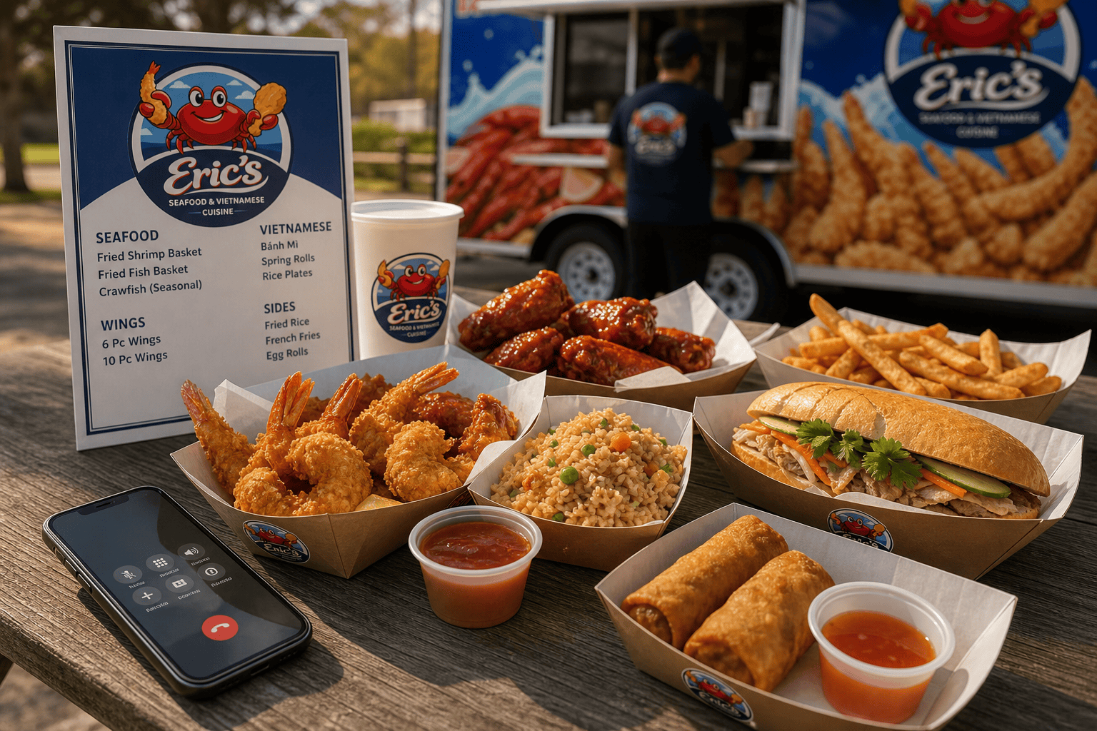 How to Call Ahead and Order from Eric’s Seafood Food Truck 2 Eric’s Seafood food and takeout for How to Call Ahead and Order from Eric’s Seafood Food Truck