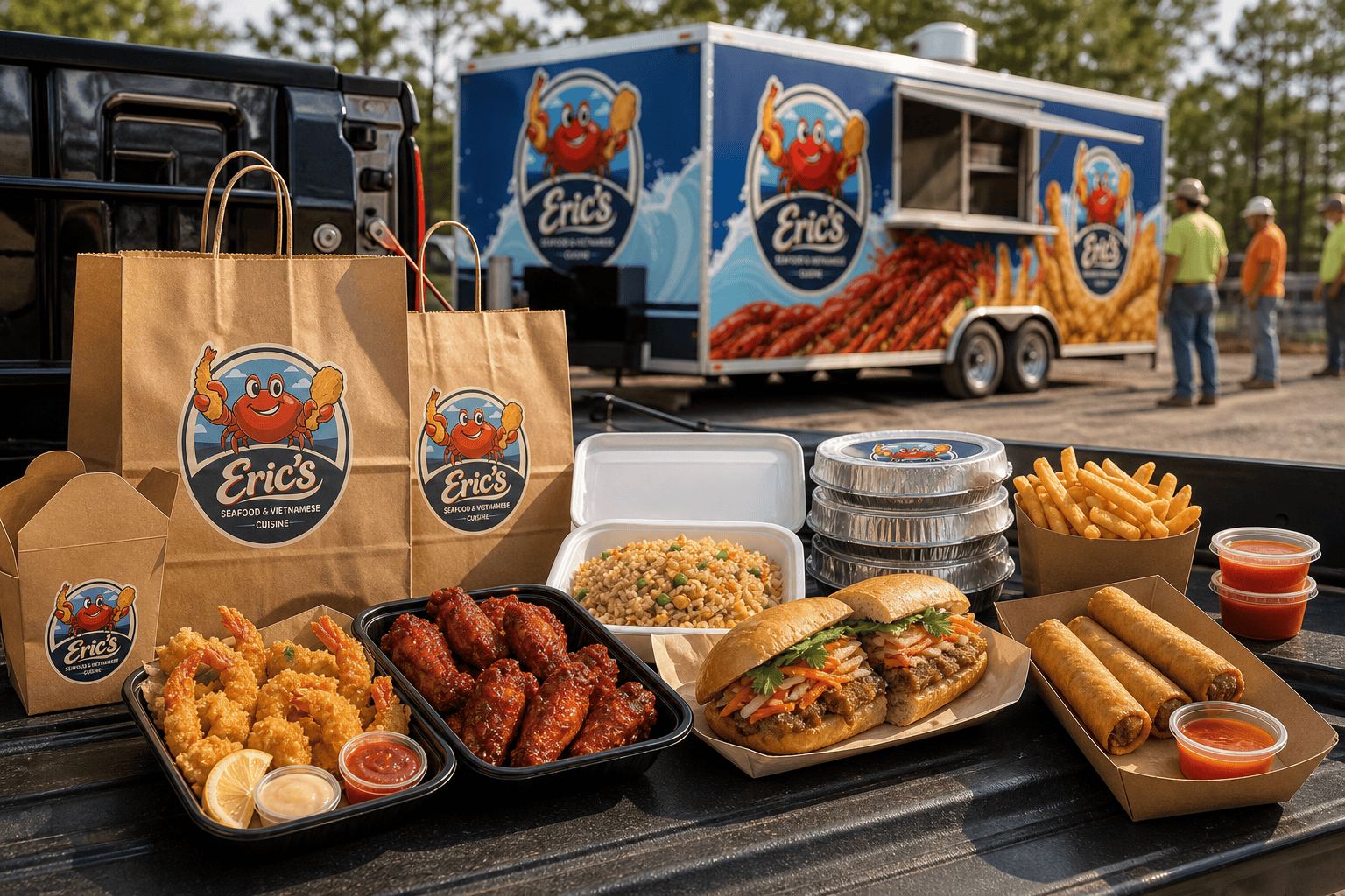 Crew Lunch Orders in Jacksonville, NC: Food Truck Meals for Hardworking Teams 1 Eric’s Seafood food truck image for Crew Lunch Orders in Jacksonville, NC: Food Truck Meals for Hardworking Teams