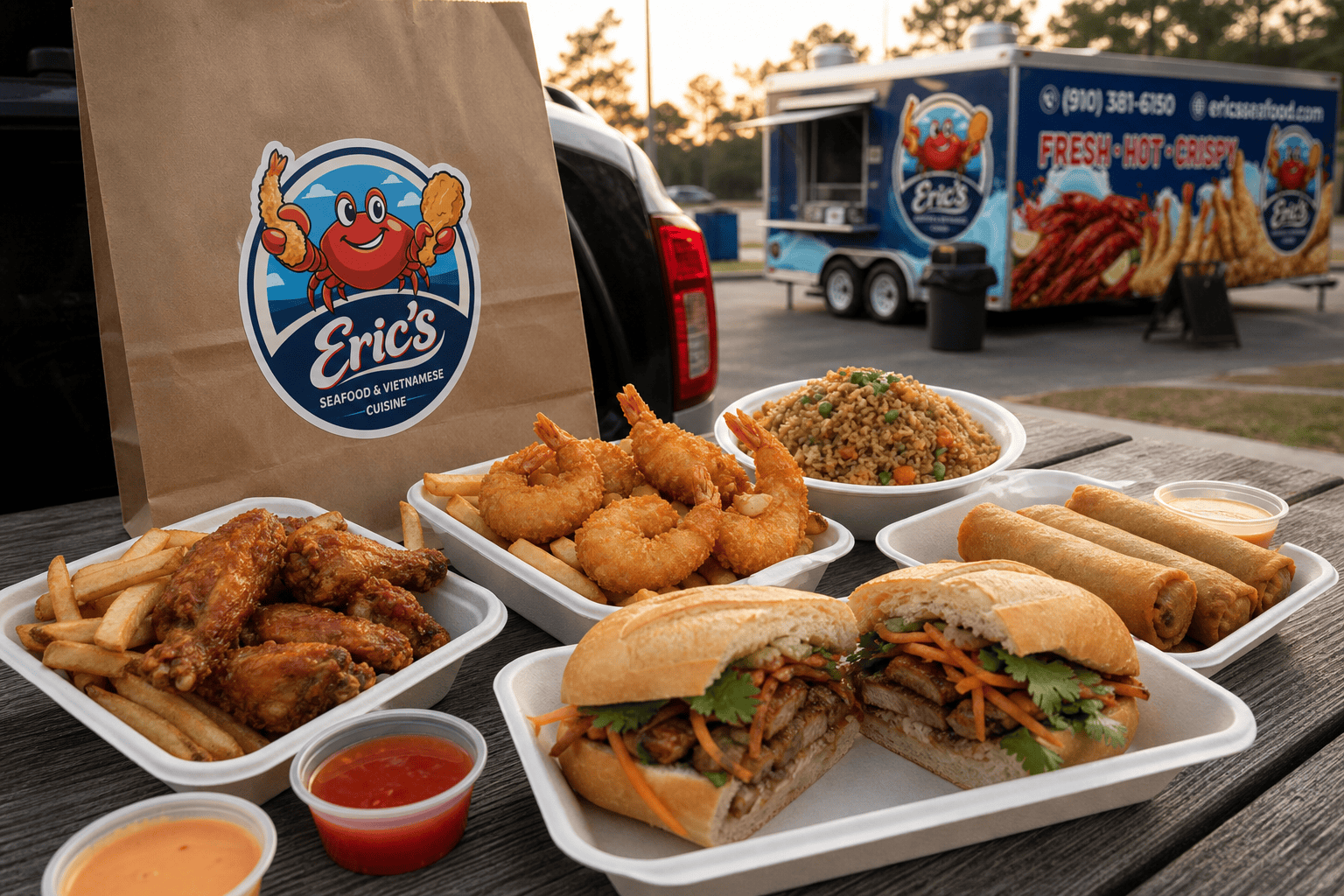 Eric’s Seafood food truck image for Easy Family Dinner in Jacksonville, NC: Food Truck Meals Everyone Can Enjoy