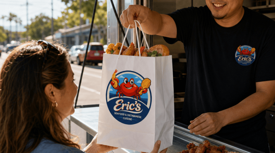Eric’s Seafood food truck pickup near Marine Blvd in Jacksonville NC
