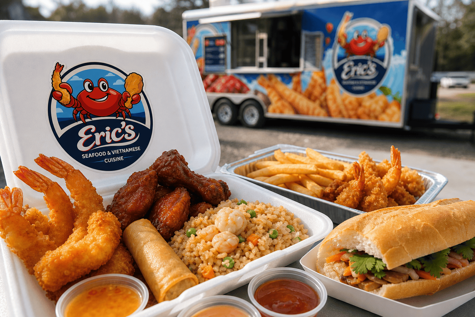 Best Food Near Camp Lejeune: Seafood, Wings & Vietnamese Favorites 1 Eric’s Seafood food truck image for Best Food Near Camp Lejeune: Seafood, Wings & Vietnamese Favorites