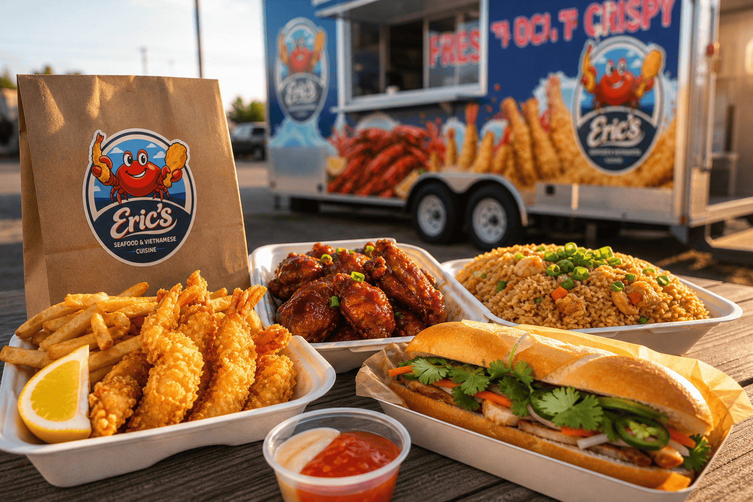 Food Near Gum Branch Road in Jacksonville, NC: Quick Local Takeout Ideas 1 Eric’s Seafood food truck image for Food Near Gum Branch Road in Jacksonville, NC: Quick Local Takeout Ideas