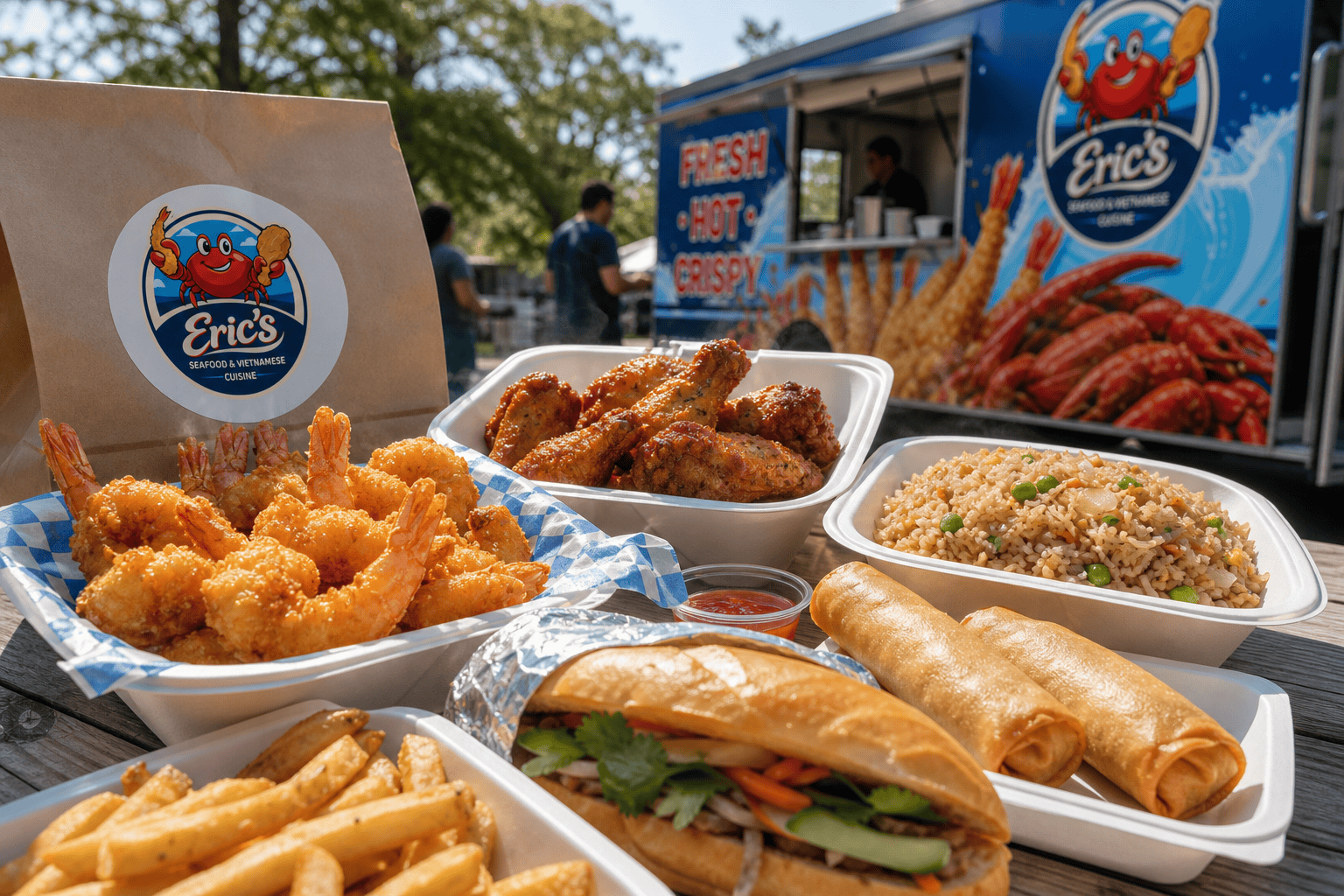 Best Food to Share with Friends in Jacksonville, NC 1 Eric’s Seafood food truck image for Best Food to Share with Friends in Jacksonville, NC
