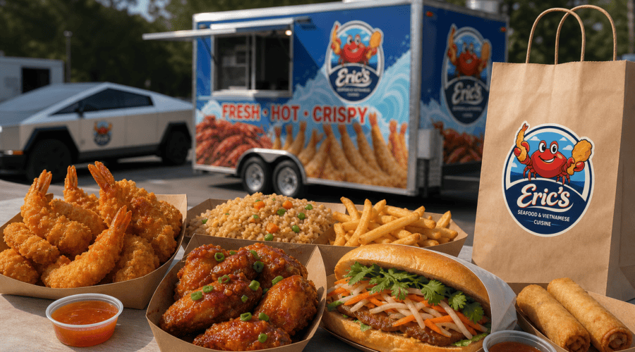 Eric’s Seafood food truck image for How to Hire a Seafood & Vietnamese Food Truck for Your Local Event