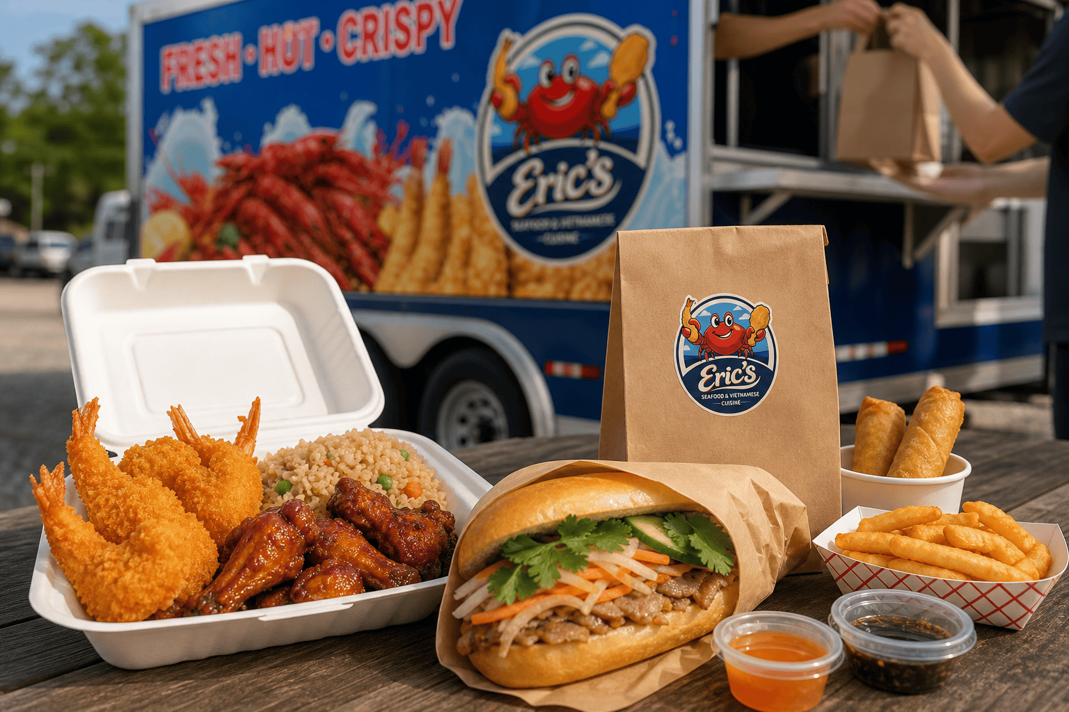 How to Hire a Seafood & Vietnamese Food Truck for Your Local Event 3 Eric’s Seafood food and takeout for How to Hire a Seafood & Vietnamese Food Truck for Your Local Event