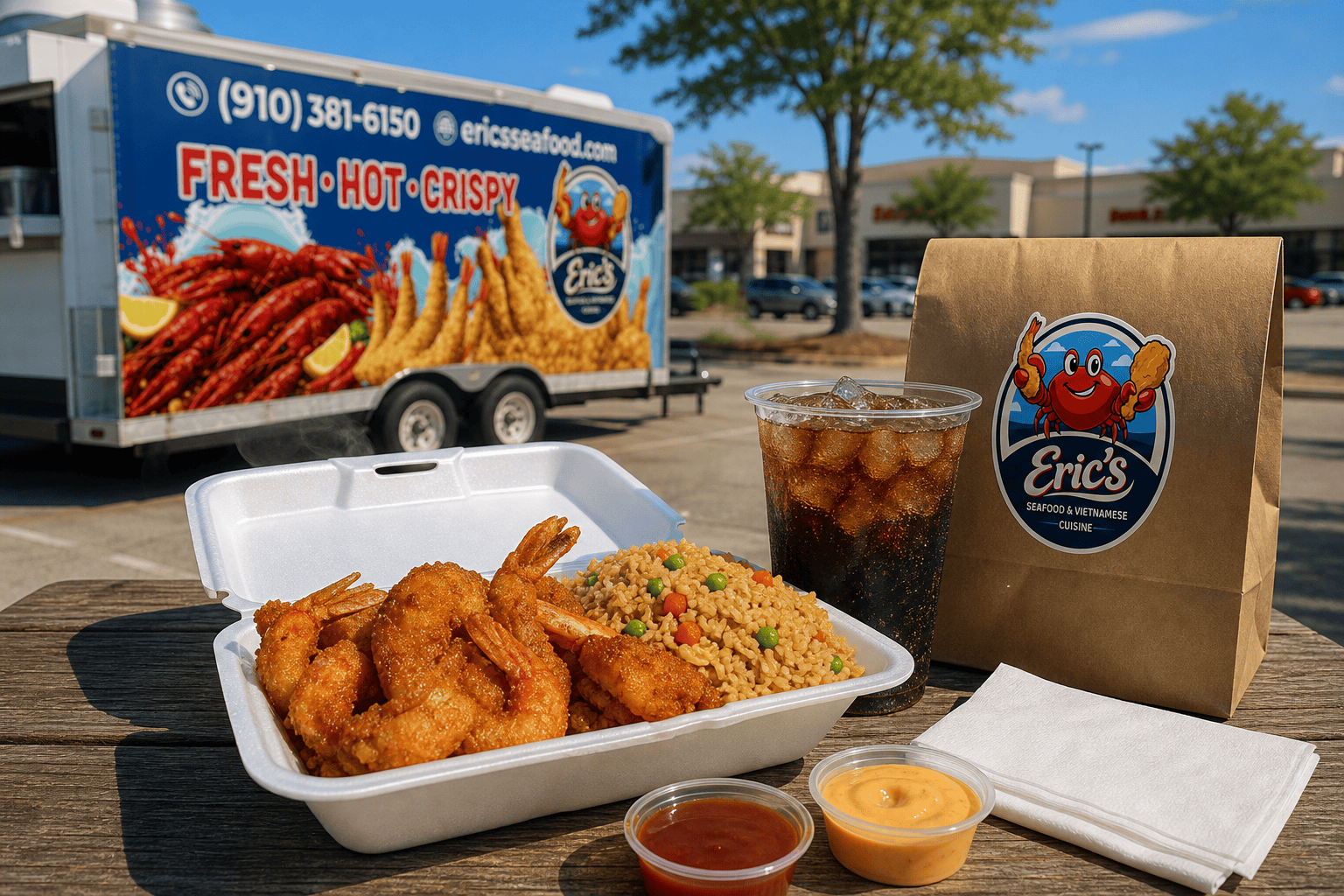 Food Truck Lunch for Busy Shoppers in Jacksonville, NC 1 Eric’s Seafood food truck image for Food Truck Lunch for Busy Shoppers in Jacksonville, NC