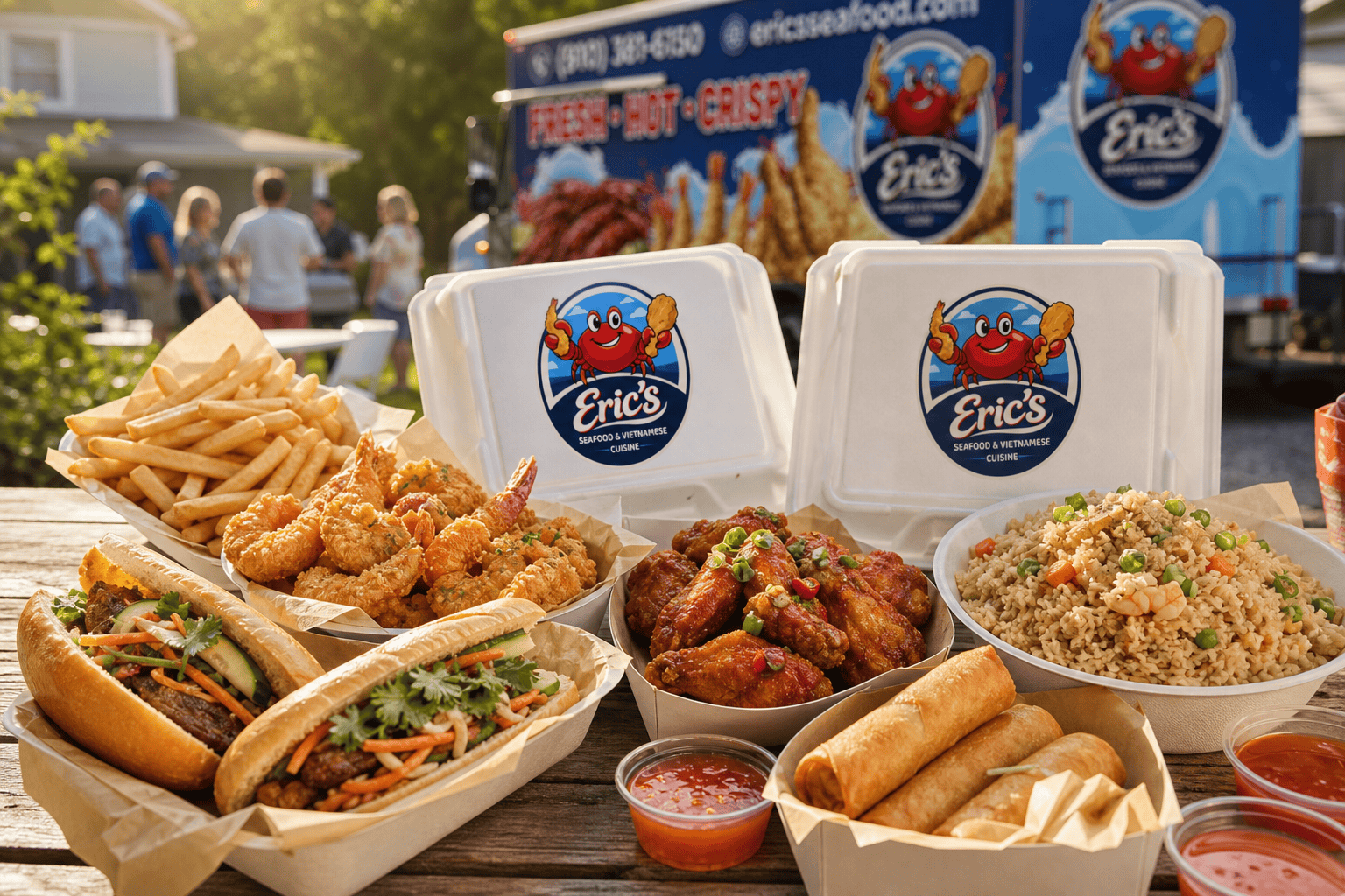 Food Truck Catering for Birthday Parties in Jacksonville, NC 1 Eric’s Seafood food truck catering idea for a birthday party in Jacksonville NC