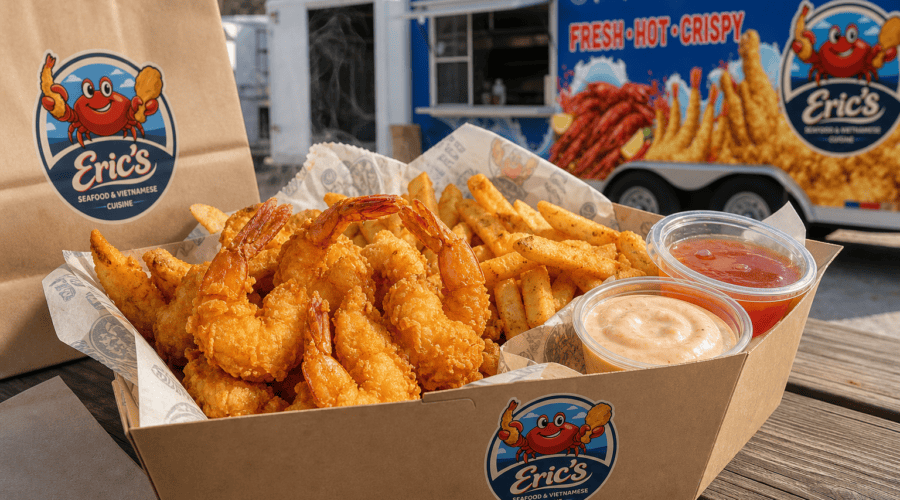 Made-to-order seafood meal from Eric’s Seafood and Vietnamese Cuisine
