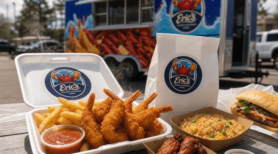 Fresh fried seafood takeout from Eric’s Seafood in Jacksonville NC