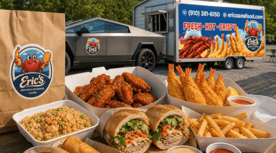 Eric’s Seafood food truck image for Best Game Day Food in Jacksonville, NC: Wings, Seafood & Shareable Sides