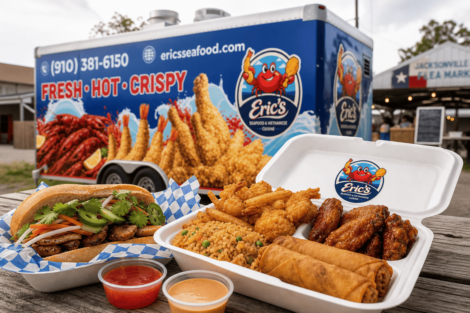 Weekend Food Near Jacksonville Flea Market: Visit Eric’s Seafood Food Truck 1 Eric’s Seafood food truck image for Weekend Food Near Jacksonville Flea Market: Visit Eric’s Seafood Food Truck