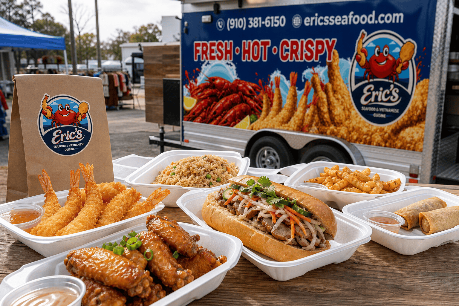 Weekend Food Near Jacksonville Flea Market: Visit Eric’s Seafood Food Truck 3 Eric’s Seafood food and takeout for Weekend Food Near Jacksonville Flea Market: Visit Eric’s Seafood Food Truck
