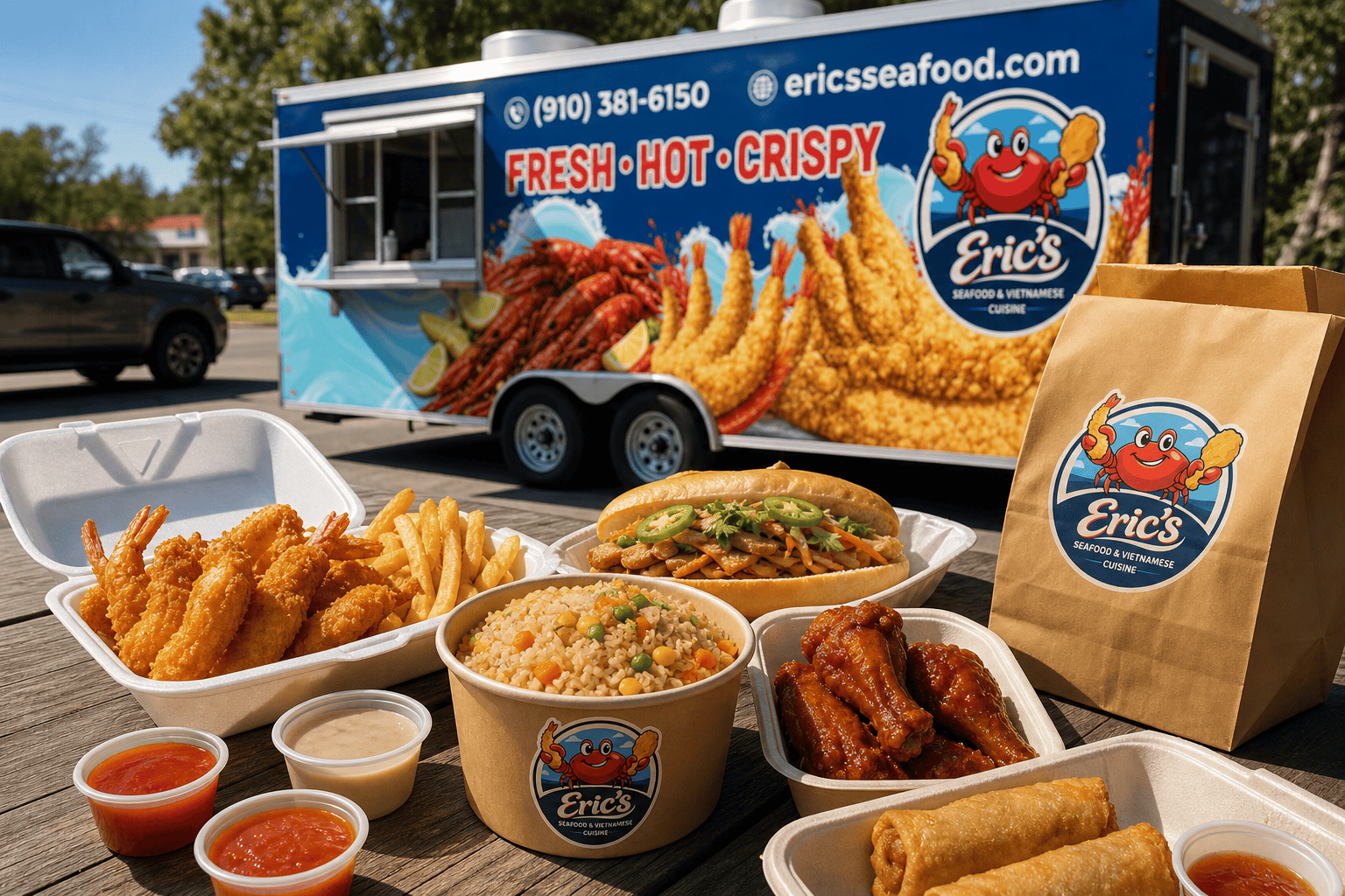 Eric’s Seafood food and takeout for Why Food Trucks Are the Heart of Jacksonville’s Local Food Scene