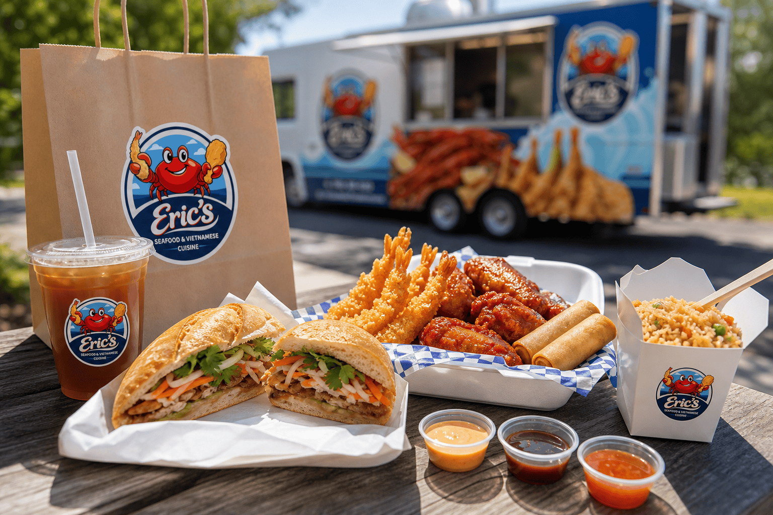 Outdoor Food Ideas in Jacksonville, NC: Easy Takeout from a Local Food Truck 1 Eric’s Seafood food truck image for Outdoor Food Ideas in Jacksonville, NC: Easy Takeout from a Local Food Truck