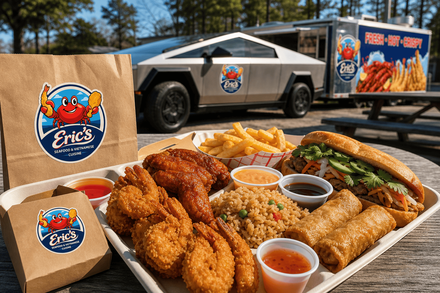 Quick Lunch Ideas for Workers Near Camp Lejeune and Jacksonville, NC 1 Eric’s Seafood food truck image for Quick Lunch Ideas for Workers Near Camp Lejeune and Jacksonville, NC