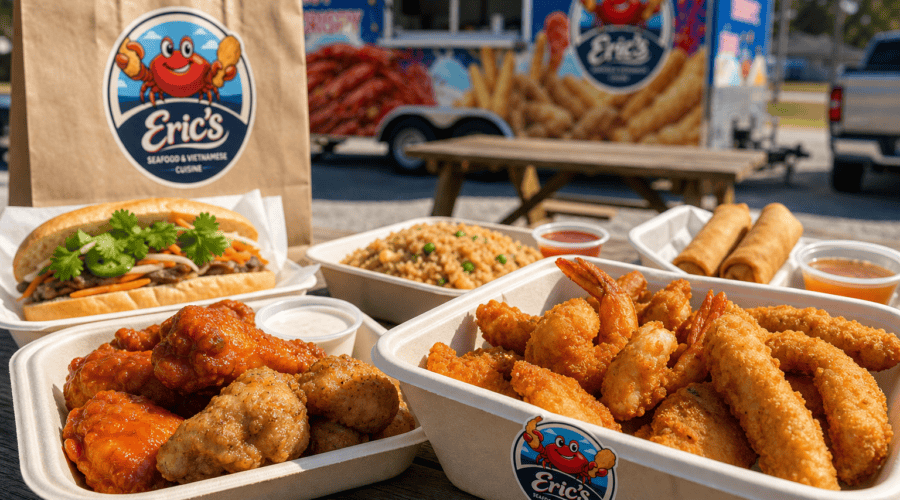 Eric’s Seafood food truck image for Best Seafood and Wings Combo in Jacksonville, NC