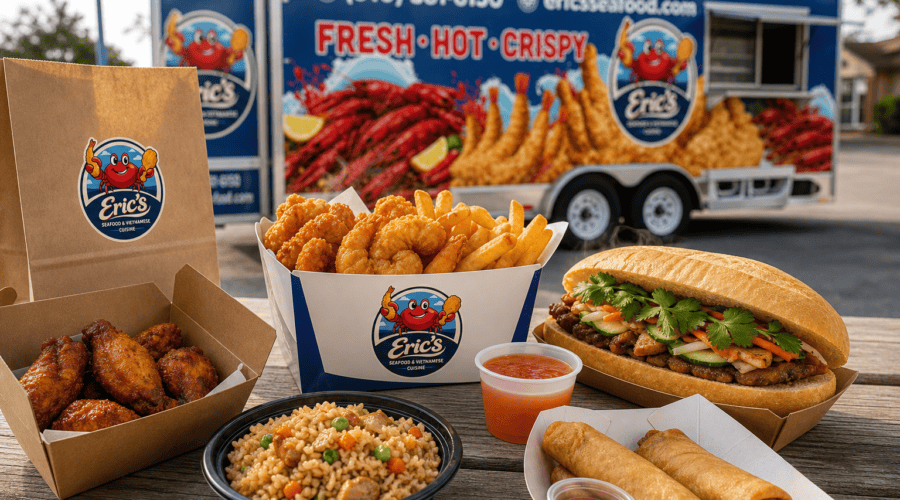 Food Truck Meals for Busy Holiday Shopping Days in Jacksonville, NC from Eric’s Seafood in Jacksonville NC