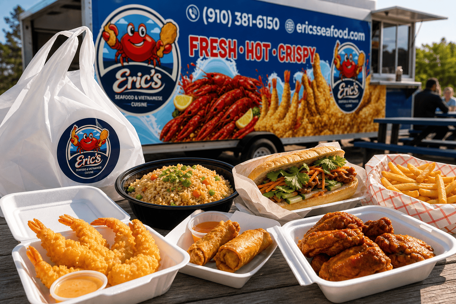 Best Takeout Food in Jacksonville, NC: Seafood, Wings & Vietnamese Favorites 1 Eric’s Seafood food truck image for Best Takeout Food in Jacksonville, NC: Seafood, Wings & Vietnamese Favorites