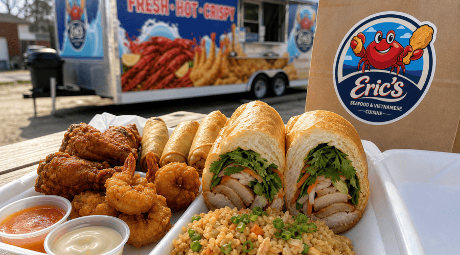 Seafood takeout from Eric’s Seafood and Vietnamese Cuisine