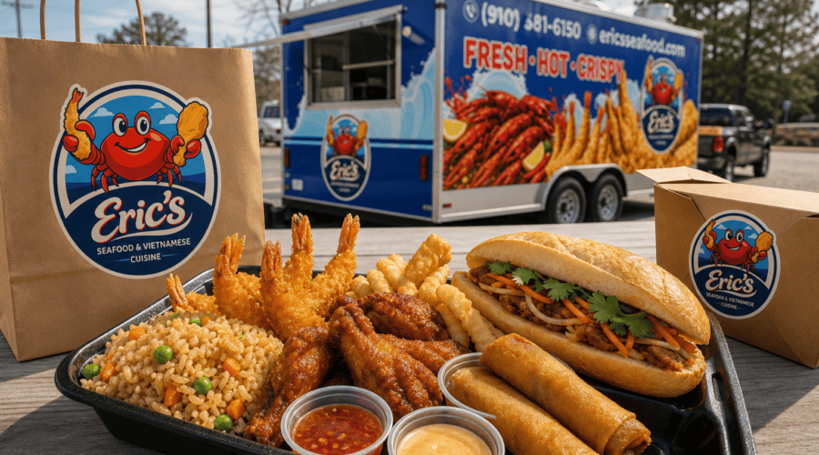 Bánh mì and Vietnamese food truck meal from Eric’s Seafood