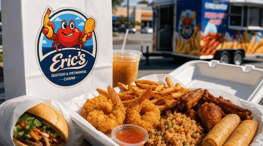 Eric’s Seafood food truck image for Weekend Lunch Ideas in Jacksonville, NC: Seafood, Wings & Vietnamese Favorites