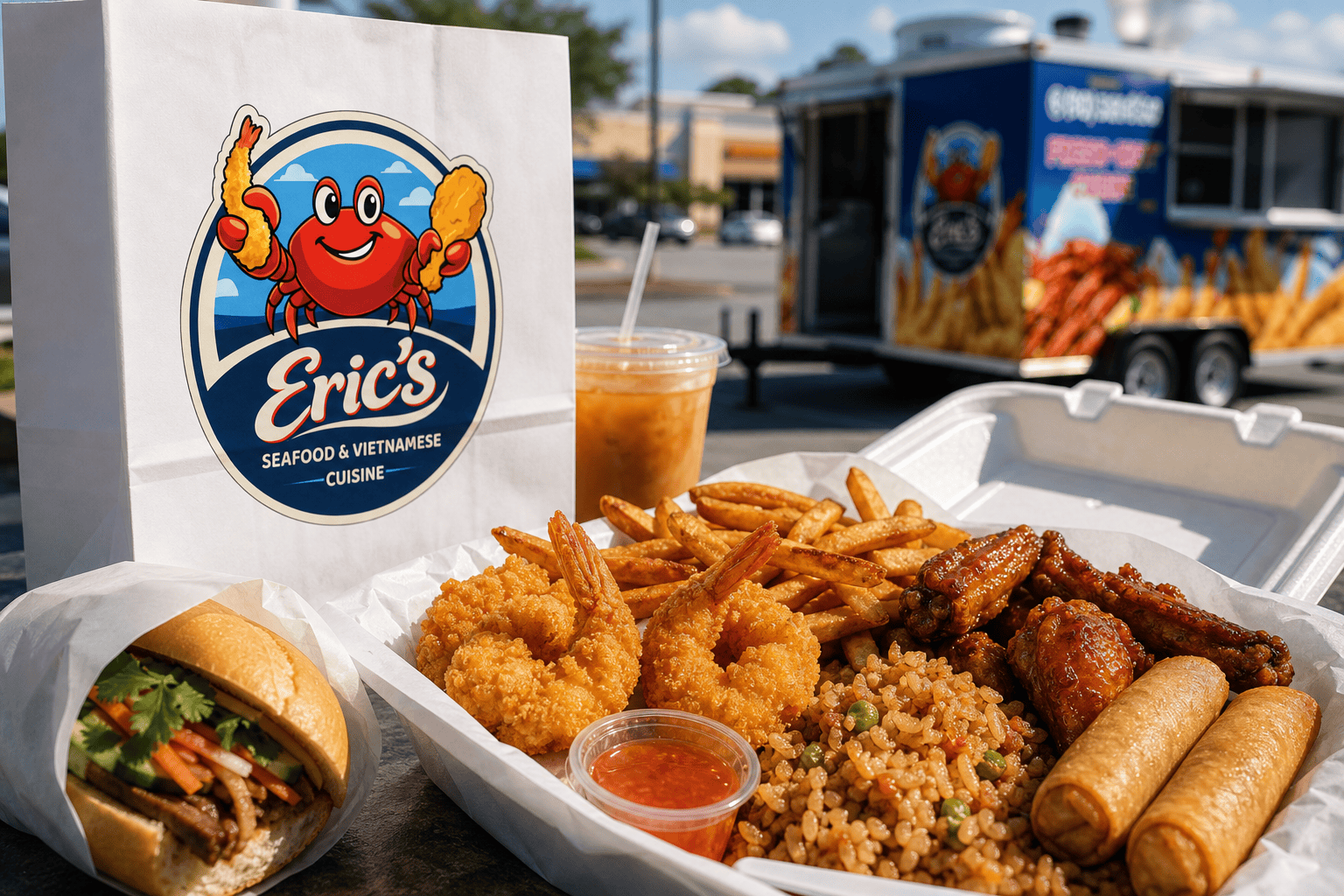 Weekend Lunch Ideas in Jacksonville, NC: Seafood, Wings & Vietnamese Favorites 1 Eric’s Seafood food truck image for Weekend Lunch Ideas in Jacksonville, NC: Seafood, Wings & Vietnamese Favorites