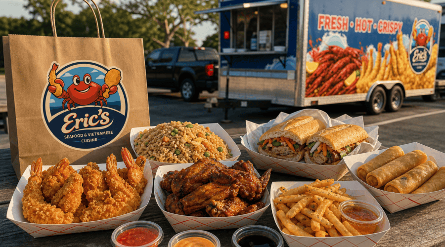 Eric’s Seafood food truck image for Best Weekend Takeout in Jacksonville, NC: Seafood, Wings & Vietnamese Favorites