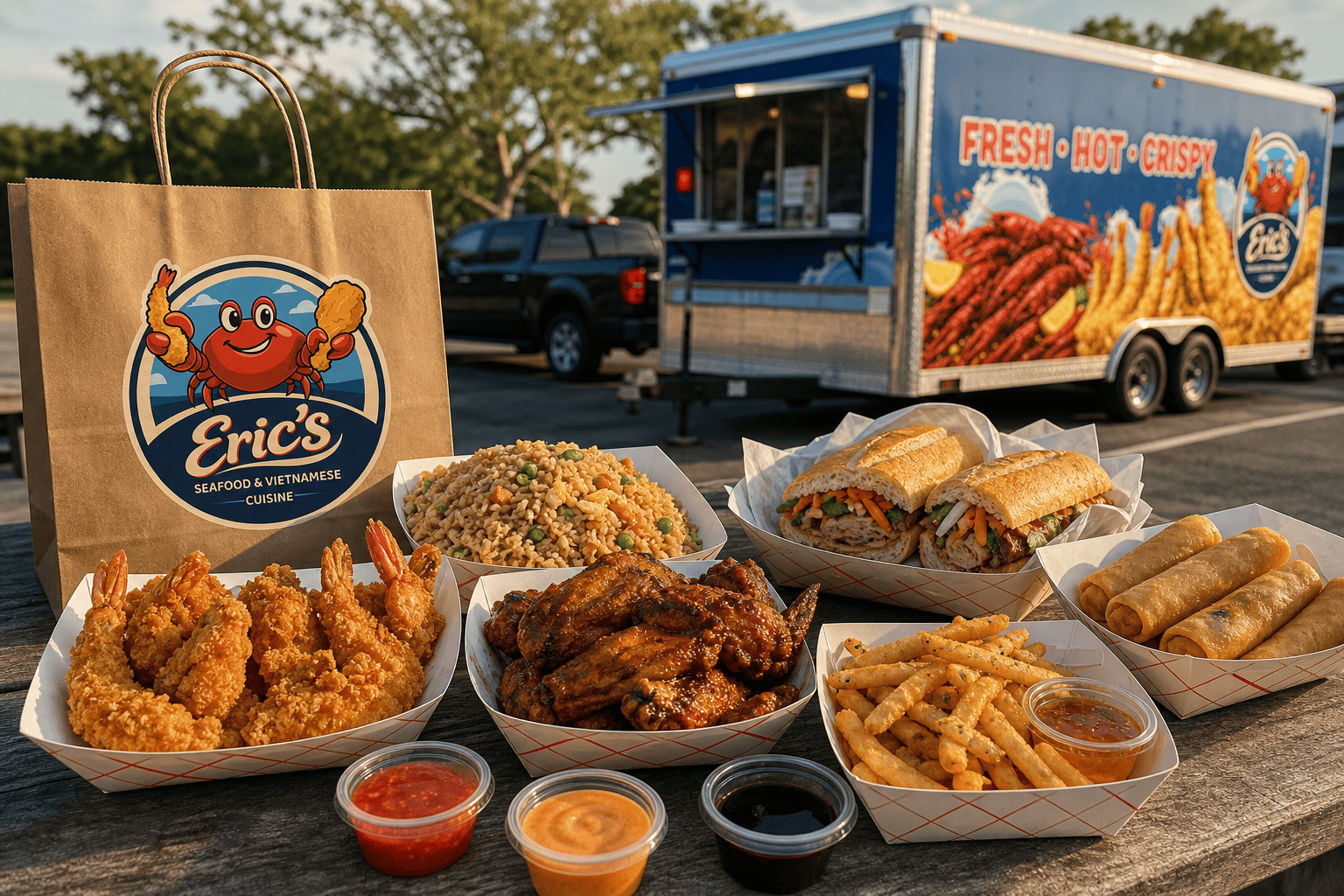 Best Weekend Takeout in Jacksonville, NC: Seafood, Wings & Vietnamese Favorites 1 Eric’s Seafood food truck image for Best Weekend Takeout in Jacksonville, NC: Seafood, Wings & Vietnamese Favorites