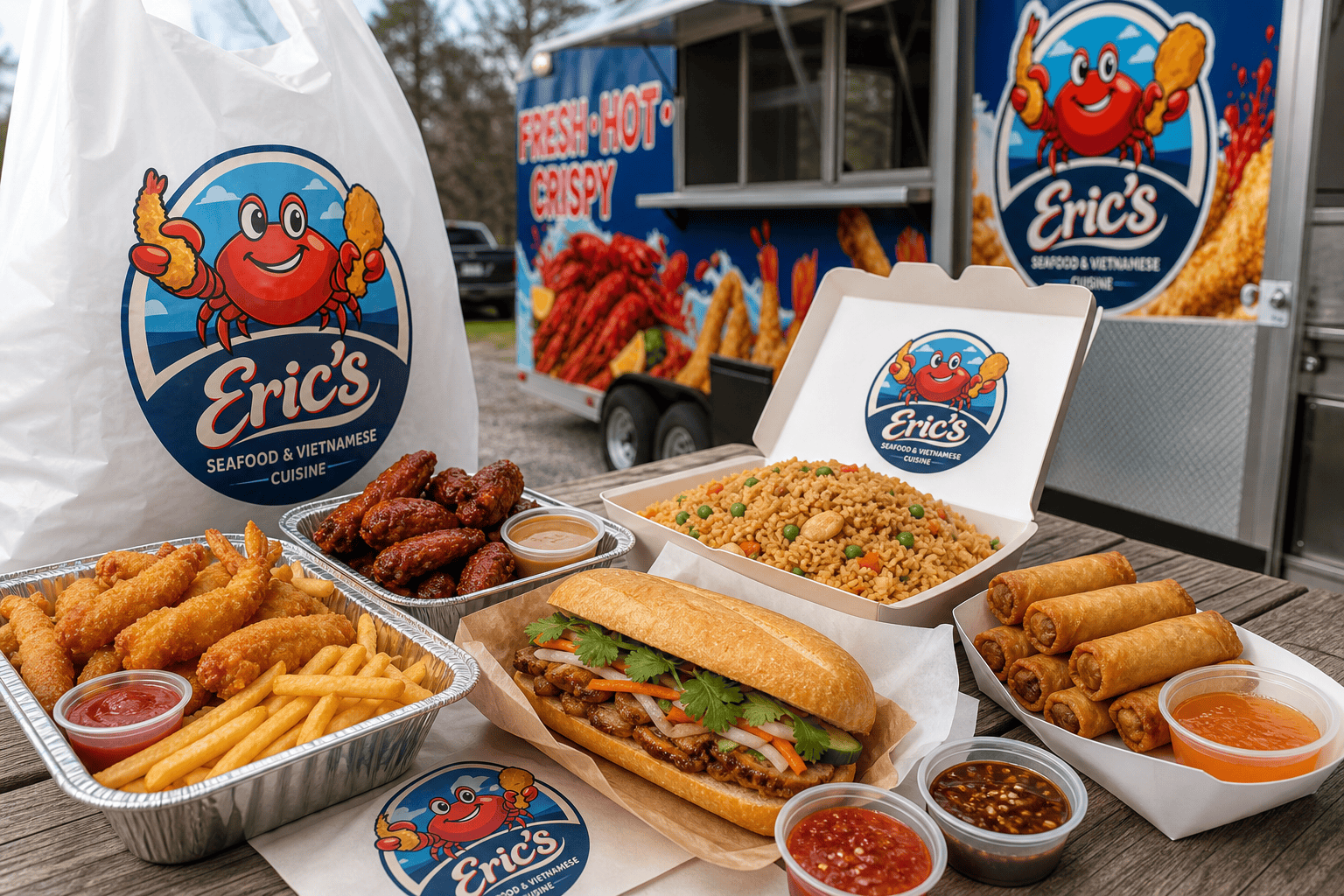 Pickup or Delivery? How to Order from Eric’s Seafood in Jacksonville, NC 3 Eric’s Seafood food truck pickup order in Jacksonville NC