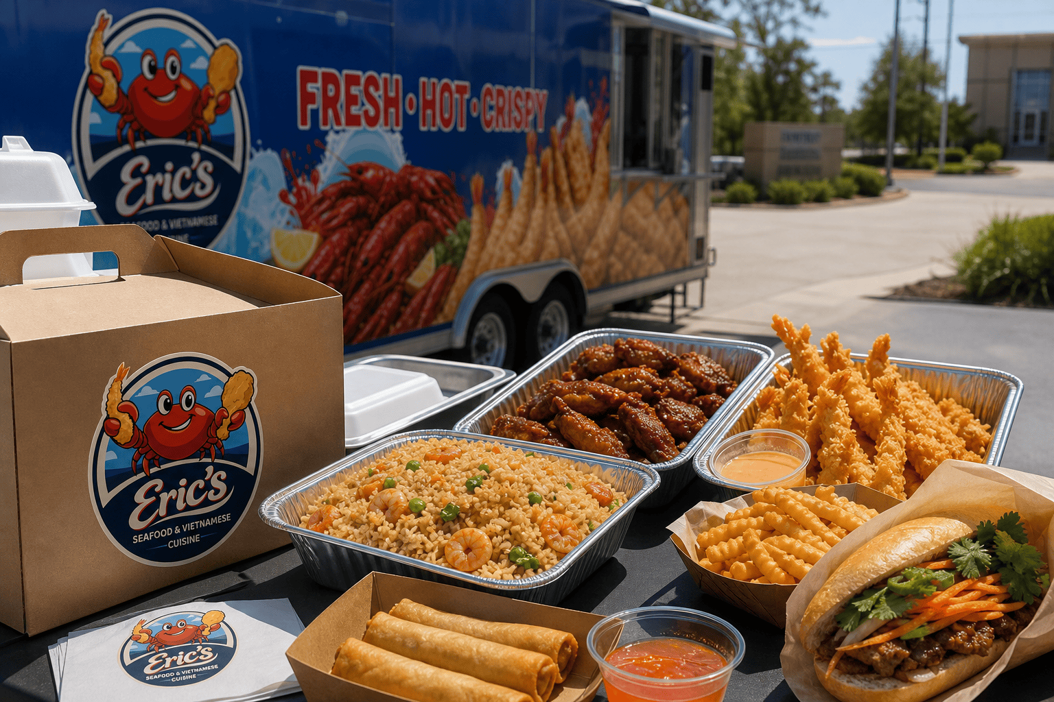 Food Truck Catering for Workplace Lunches in Jacksonville, NC 1 Eric’s Seafood food truck image for Food Truck Catering for Workplace Lunches in Jacksonville, NC
